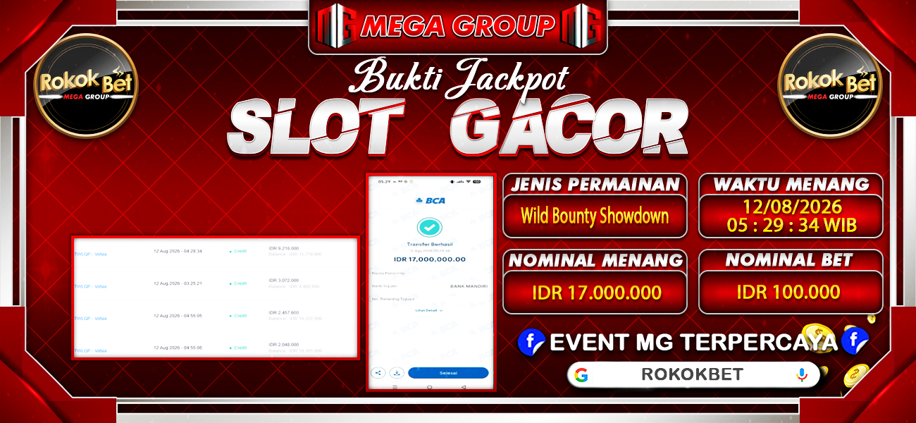 Bukti JP situs Rokokbet hari Rabu, 12 Agustus 2026
